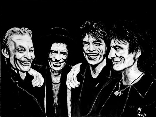 (noch nicht fertiggestellt) - THE ROLLING STONES Nr.4; 60x80 cm; Gesso auf Leinen mit Schlussfirnis matt; Preis € 500,-