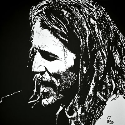 HANS SÖLLNER Nr.1; 60x60 cm; Gesso auf Leinen (NICHT ERHÄLTLICH) 
