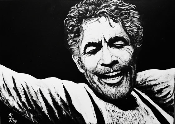 ANTHONY QUINN Nr.2; 50x70 cm; Gesso auf Leinen mit Schlussfirnis matt; EUR 400,-