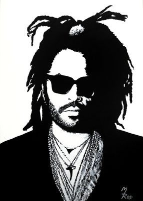 LENNY KRAVITZ; 70x50 cm; Gesso auf Leinen mit Schlussfirnis seidenmatt; Preis € 400,-