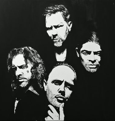 METALLICA Nr.1; 60x60 cm; Gesso auf Leinen mit Schlussfirnis matt; Preis € 300,-