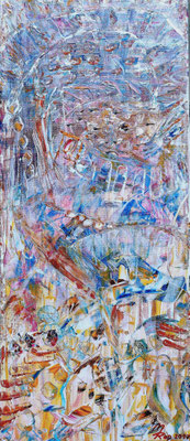 SNAKE STAIRWAYS, 60x30 cm, Acryl auf Leinen, Preis € 200,-