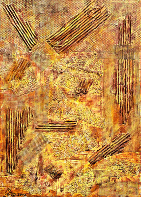 MILL RUIN, 70x50 cm, Mixed Media Art auf Leinen, Preis € 300,-