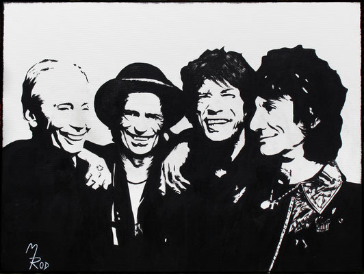 THE ROLLING STONES Nr.1; 60x80 cm; Gesso auf Leinen (NICHT ERHÄLTLICH) 