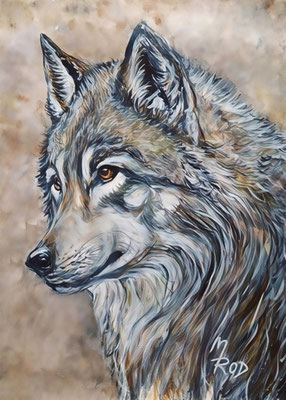 HUND Nr.10, 40x30 cm, Acryl auf Aquarellpapier hinter Plexiglas inklusive Rahmen (NICHT ERHÄLTLICH)