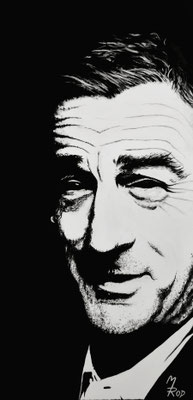 ROBERT DE NIRO Nr.1; 80x40 cm; Gesso auf Leinen (NICHT ERHÄLTLICH) 