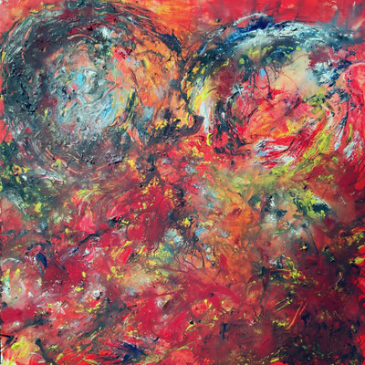 DER TRAUM Nr. 3; 60x60 cm; Acryl auf Leinen; Preis € 350,-