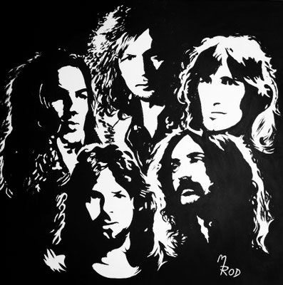 PINK FLOYD Nr.1; 60x60 cm; Gesso auf Leinen (NICHT ERHÄLTLICH) 