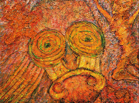 HOMERPHOBIA; 60x80 cm; Mixed Media auf Leinen; Preis € 400,-