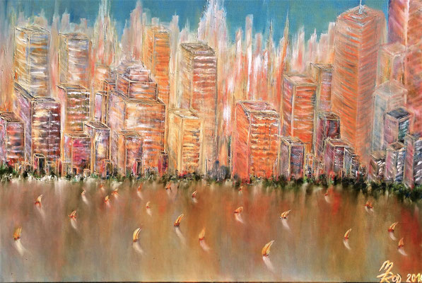 N'YORK REGATTA; 70x100 cm; Öl (Original nicht mehr erhältlich)