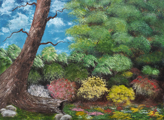 FOREST GLADE; 42x56 cm; Öl auf Malplatte mit Schlussfirnis seidenmatt; Preis € 250,-