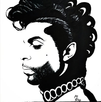 PRINCE Nr.7; 60x60 cm; Gesso auf Leinen; Preis € 300,-