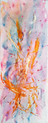 DANCING STARS, 60x30 cm, Acryl auf Leinen, Preis € 200,-