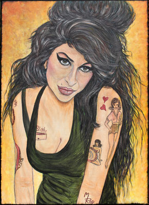 AMY WINEHOUSE; 70x50 cm; Acryl auf Leinen (Original nicht mehr erhältlich)