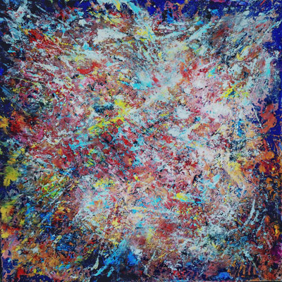 ABSTRAKTION Nr.2, 40x40 cm, Acryl auf Leinen, Preis € 150,-