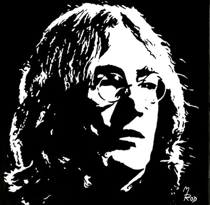 JOHN LENNON Nr.1; 60x60 cm; Gesso auf Leinen mit Schlussfirnis matt; Preis € 400,-