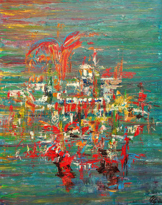 SPRINGFIELD; 100x80 cm; Acryl auf Leinen mit Schlussfirnis seidenmatt; Preis € 500,-