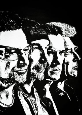 (noch nicht fertiggestellt) - U2 Nr.2; 70x50 cm; Gesso auf Leinen mit Schlussfirnis matt; Preis € 450,-