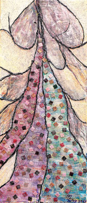 GLIEDORIS; 58x25 cm; Mixed Media auf Leinen; Preis € 200,-