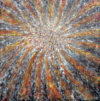 SOLARIS; 100x100 cm; Acryl auf Leinen; Preis € 600,-