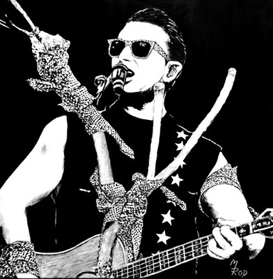 ANDREAS GABALIER Nr.1; 60x60 cm; Gesso auf Leinen (NICHT ERHÄLTLICH) 