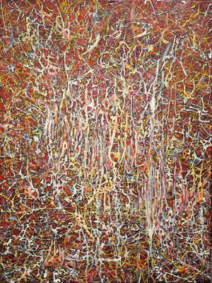  STALAGTOSAURIAN; 80x60 cm; Lack auf Leinen; Preis € 450,-