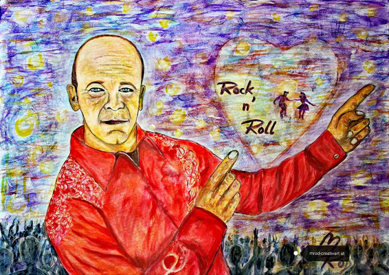 THE UNIVERSE OF ANDY LEE LANG; 50x70 cm; Acryl auf Leinen (Original nicht mehr erhältlich)