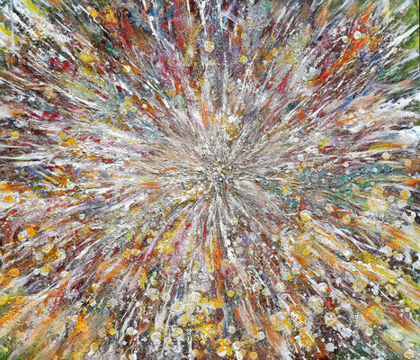 BIG BANG; 60x60 cm; Öl auf Holzplatte; Preis € 350,-