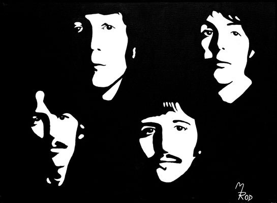 THE BEATLES Nr.1; 60x80 cm; Gesso auf Leinen (NICHT ERHÄLTLICH) 