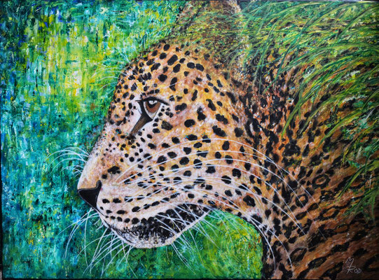 LEOPARD Nr.1; 100x140 cm; Acryl auf Leinen (Original nicht mehr erhältlich)