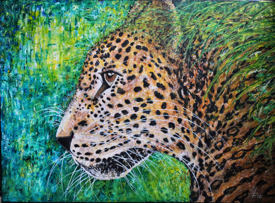 LEOPARD Nr.1; 100x140 cm; Acryl auf Leinen (Original nicht mehr erhältlich)
