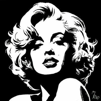 MARILYN MONROE Nr.10; 60x60 cm; Gesso auf Leinen mit Schlussfirnis matt; Preis € 400,-