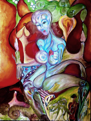 La Donna, 80x60 cm, Öl auf Leinen, Preis € 400,-