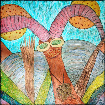 MISS HYPERVERSUM, 100x100 cm, Mixed Media Art, € 500,-