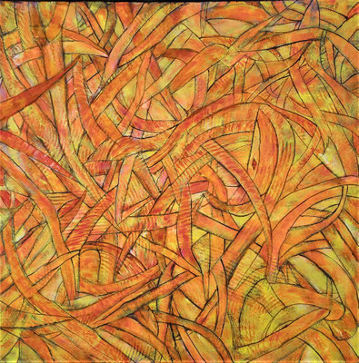 PARROTMAZE; 60x60 cm; Acryl auf Leinen ; Preis € 350,-