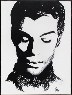 PRINCE Nr.2; 80x60 cm; Gesso auf Leinen (NICHT ERHÄLTLICH) 
