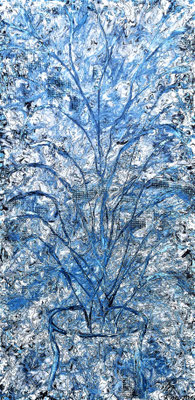  VASELINES; 80x40 cm; Mixed Media auf Leinen; Preis € 350,-