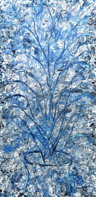  VASELINES; 80x40 cm; Mixed Media auf Leinen; Preis € 300,-