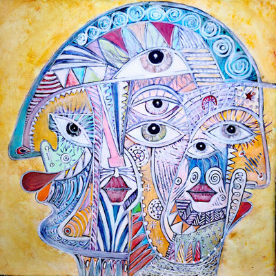 PIQUASSO; 40x40 cm; Acryl auf Leinen; Preis € 200,-