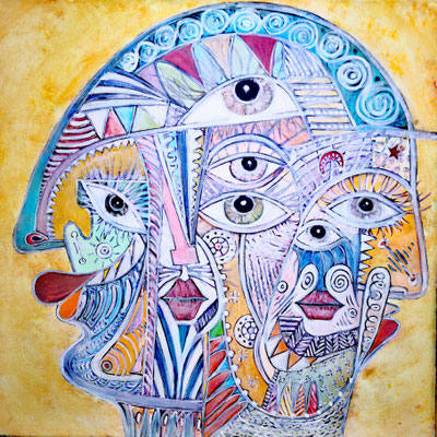 PIQUASSO; 40x40 cm; Acryl auf Leinen; Preis € 200,-