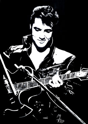 ELVIS PRESLEY Nr.8; 70x50 cm; Gesso auf Leinen (NICHT ERHÄLTLICH) 