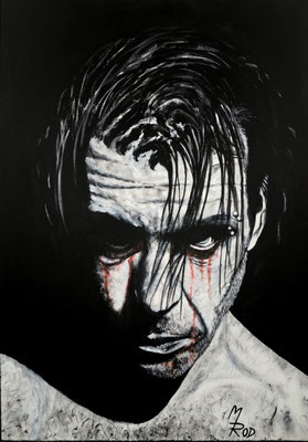 TILL LINDEMANN Nr.1; 70x50 cm; Gesso auf Leinen (NICHT ERHÄLTLICH) 