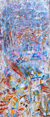 CIRCUS; 58x25 cm; Acryl auf Leinen; Preis € 200,-