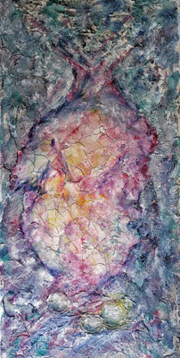 AMORPHOUS X; 60x30 cm; Mixed Media auf Leinen; Preis € 200,- 