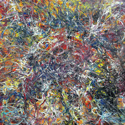ARARA, 100x100 cm, Acryl auf Leinen, Preis € 500,-