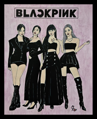 BLACKPINK, 40x30 cm, Acryl auf Leinen (NICHT ERHÄLTLICH) 