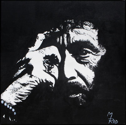 AL PACINO Nr.1; 60x60 cm; Gesso auf Leinen (NICHT ERHÄLTLICH) 