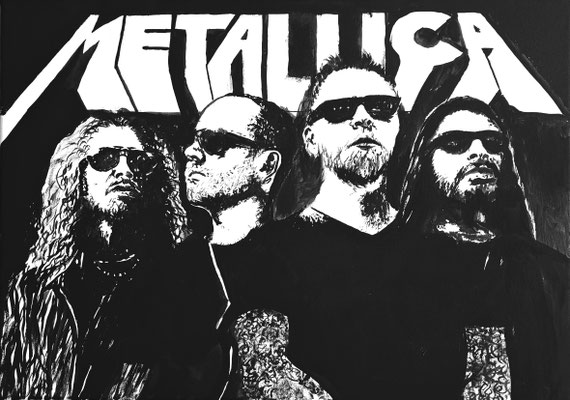 METALLICA Nr.2; 60x60 cm; Gesso auf Leinen mit Schlussfirnis matt; Preis € 300,-