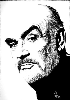 SEAN CONNERY Nr.1; 70x50 cm; Gesso auf Leinen (NICHT ERHÄLTLICH) 