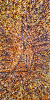 SATYRIASIS, 80x40 cm, Acryl auf Leinen (NICHT ERHÄLTLICH)